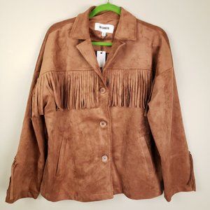 BB Dakota Westworld Terracotta Fringe Western Brown Jacket SOFT Size Small NWT
